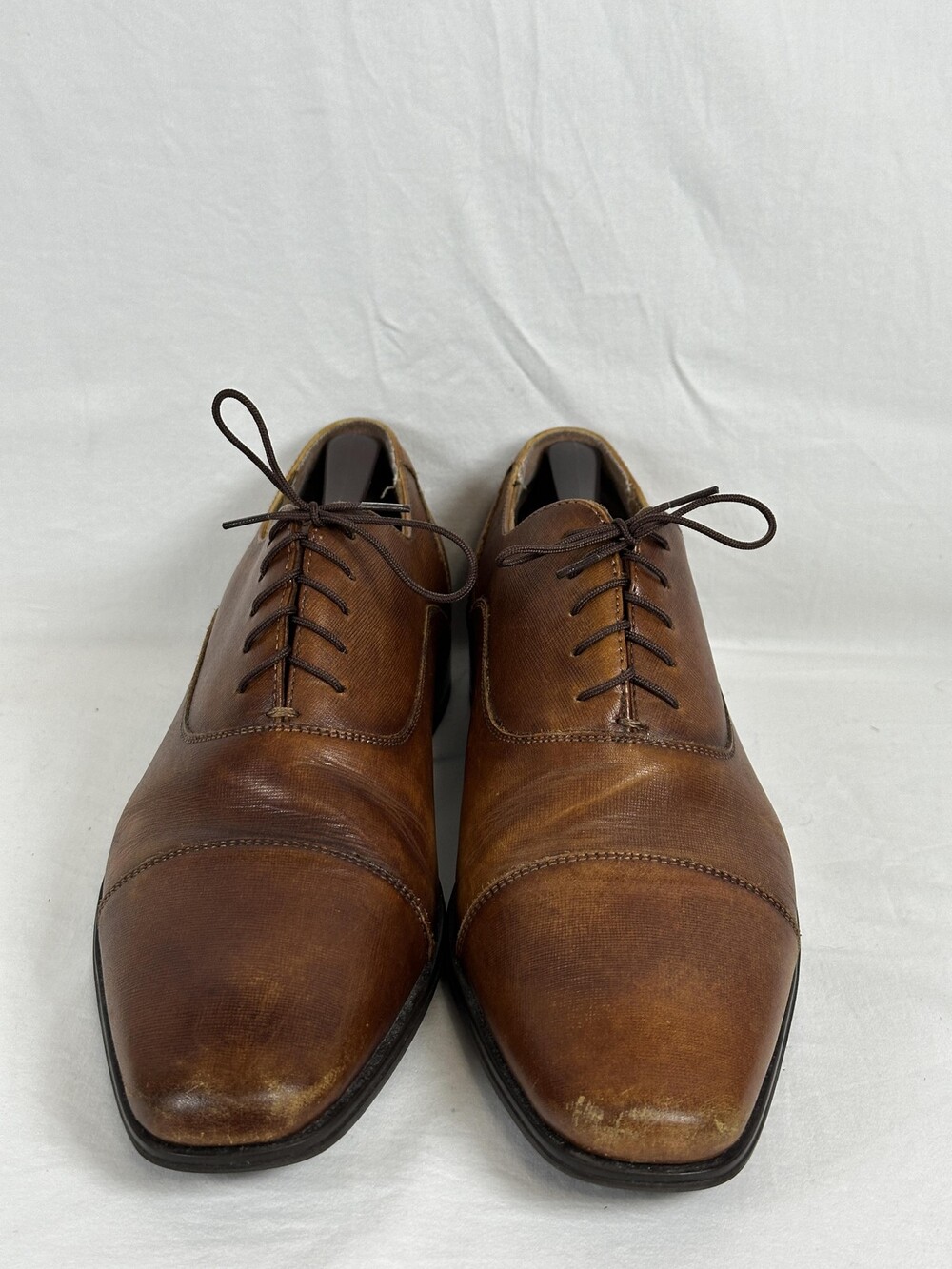 Florsheim Shoes Mens Size 10 Brown Leather Cap Toe Oxford Dress Lace Up Shoes